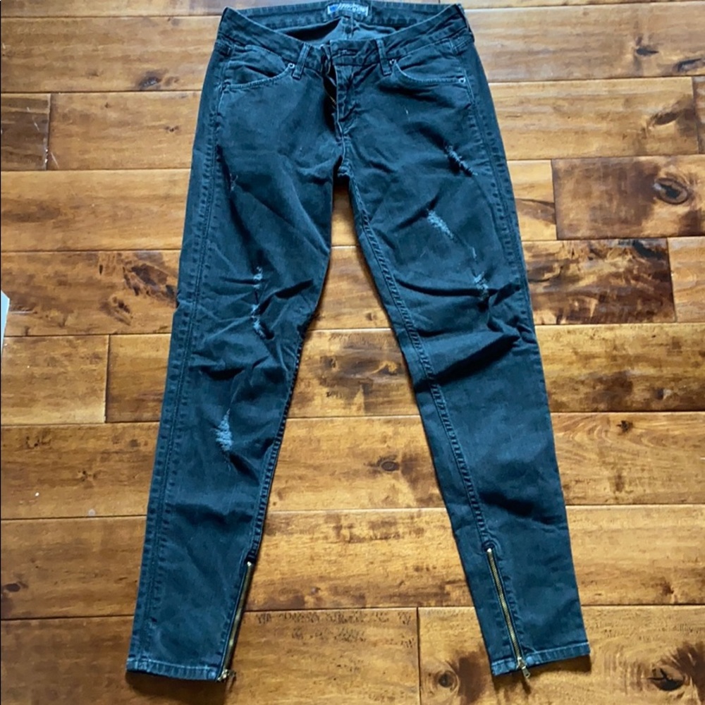 Black Distressed Hudson Jeans